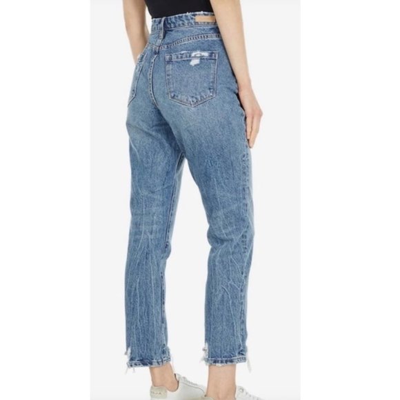 Blank NYC The Madison Crop Double Agent Straight Leg Distressed Jeans Size 25 - Picture 2 of 16